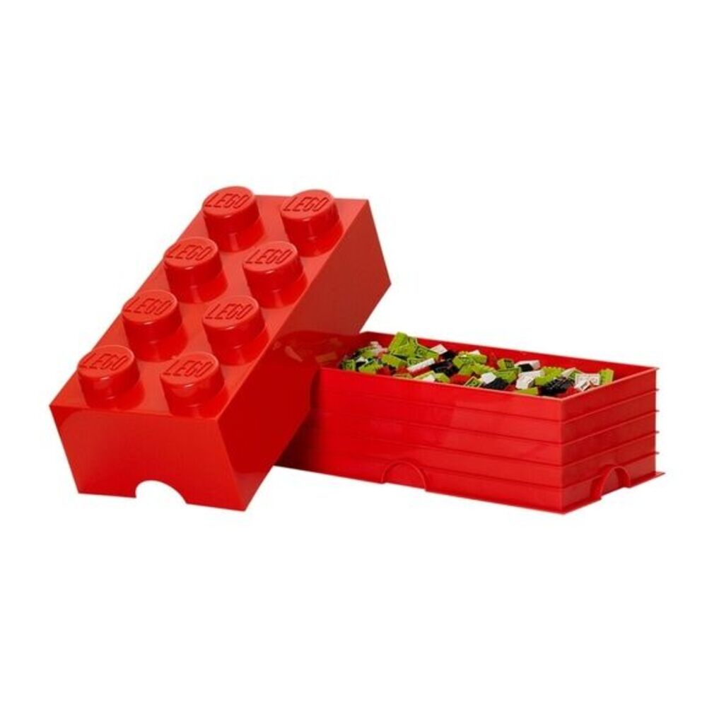 LEGO Red Stackable Storage Brick With 8 Knobs - Picture 3 of 7
